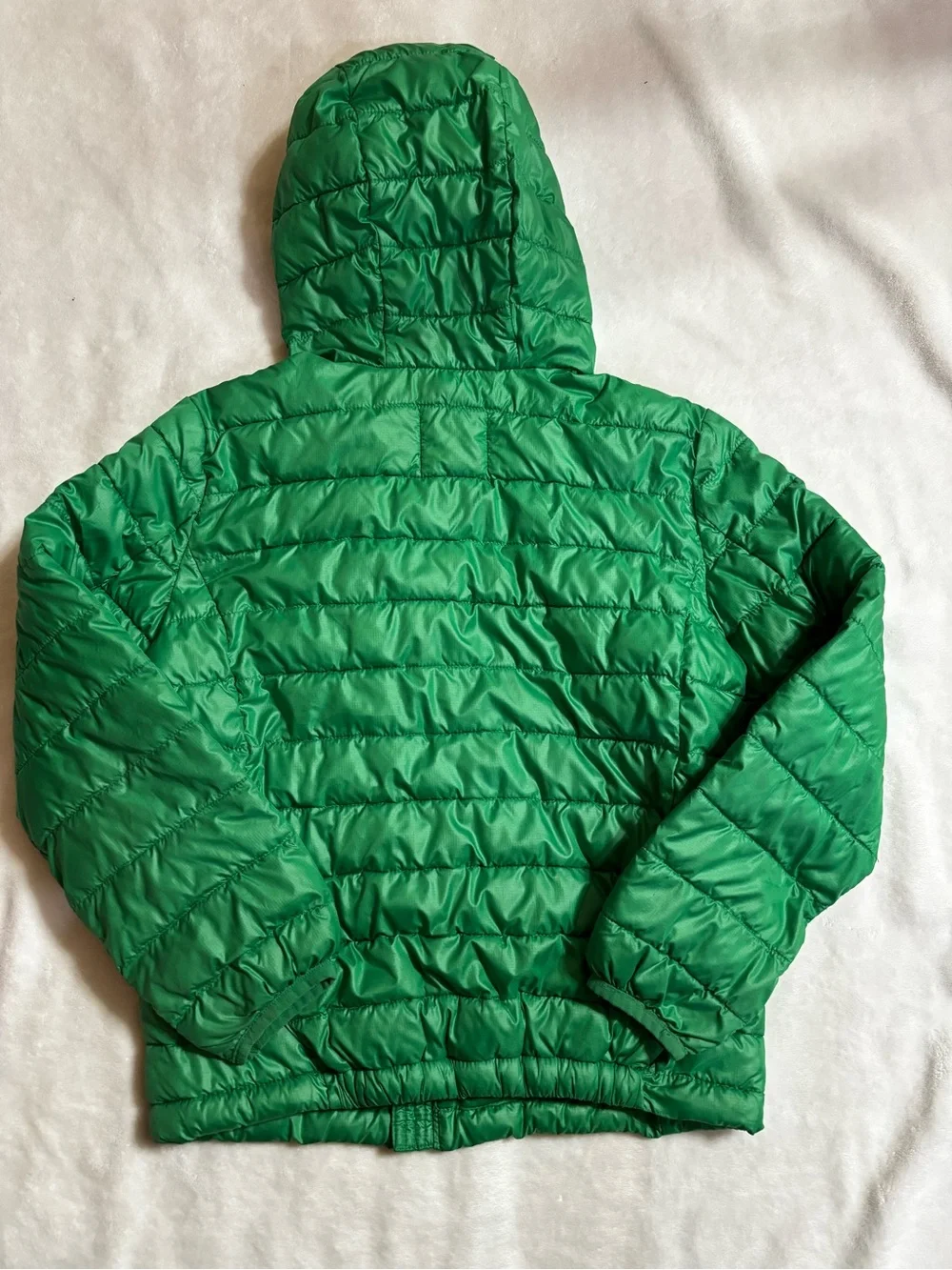 Primary Bright Green Quilted Hooded Jacket